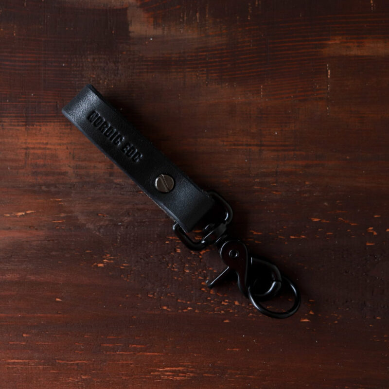 läder loop nyckelring dark edition
