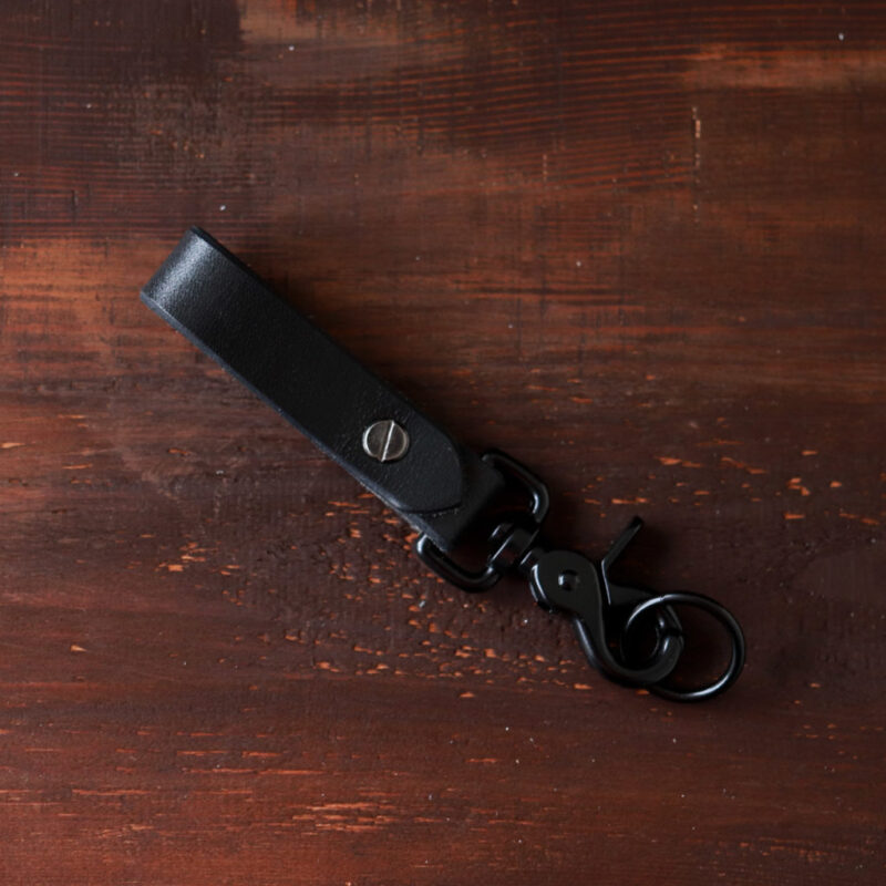 läder loop nyckelring dark edition