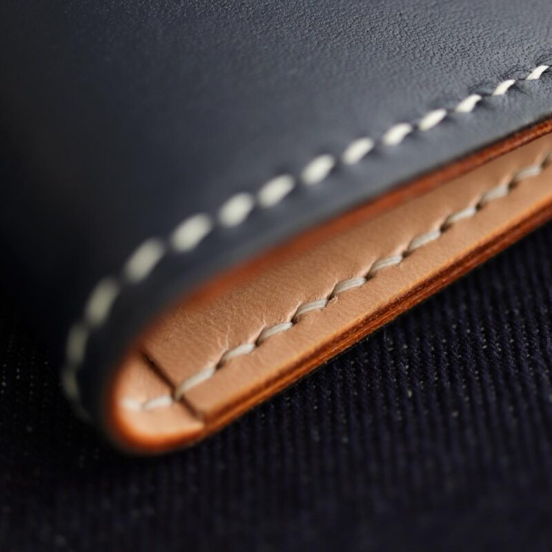 Nr. 62 Biker Läderplånbok Blå