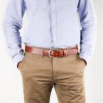 Axel läderbälte brun fram