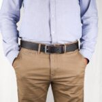 Axel läderbälte mörkbrun fram