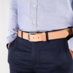 Axel läderbalte natur narbild vänster