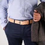 Axel läderbalte natur oppet jacka narbild fram