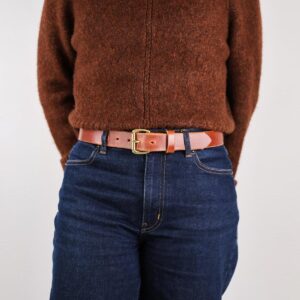 Clara Brett Läderbälte Brunt left