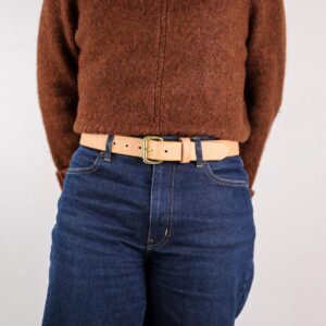 Clara Brett Läderbälte Natur left