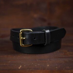 Clara Brett Läderbälte Svart för dam