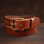 Klassiskt läderbälte brun