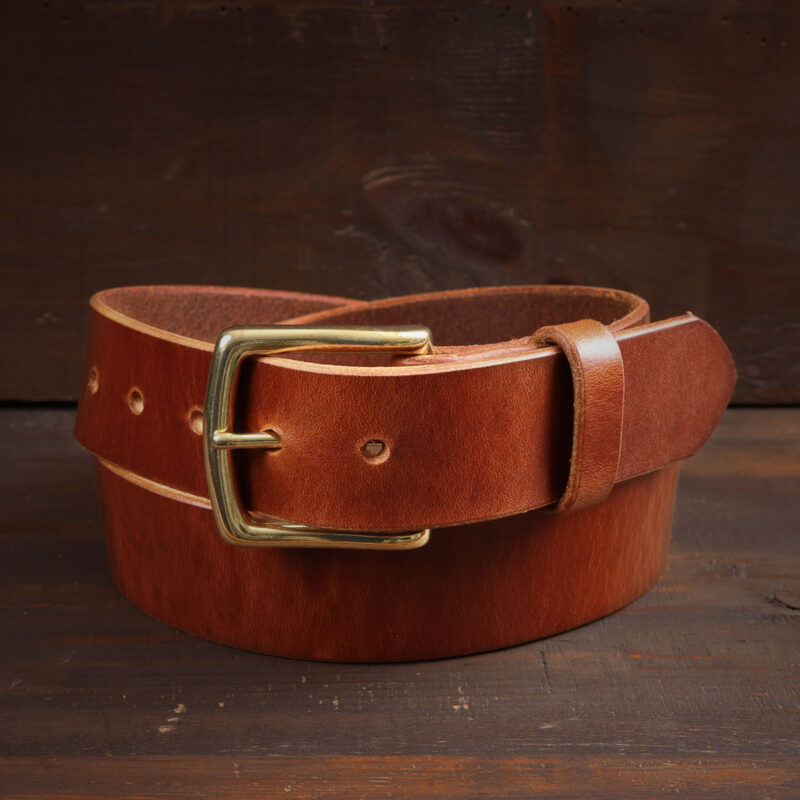 Klassiskt läderbälte brun