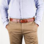 Erik läderbälte brun fram