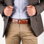 Erik läderbälte brun jacka fram