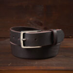 Erik läderbälte mörkbrun