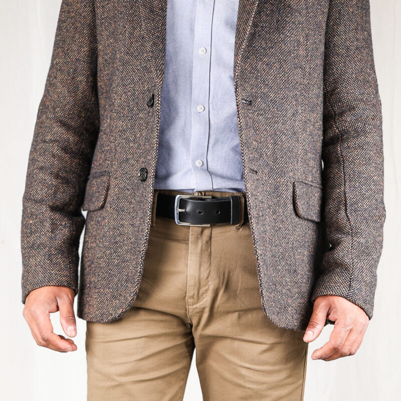 Erik läderbälte svart jacka fram