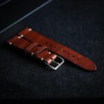 Handgjort Klockarmband i läder brun