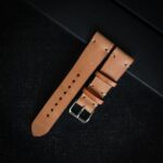 Klockarmband i läder natur