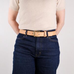 Maja Brett Läderbälte Natur left