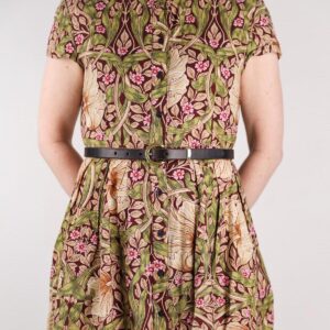 Nora Extra Smalt Läderbälte Mörkbrunt front