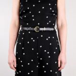 Nora Extra Smalt Läderbälte Svart dress full