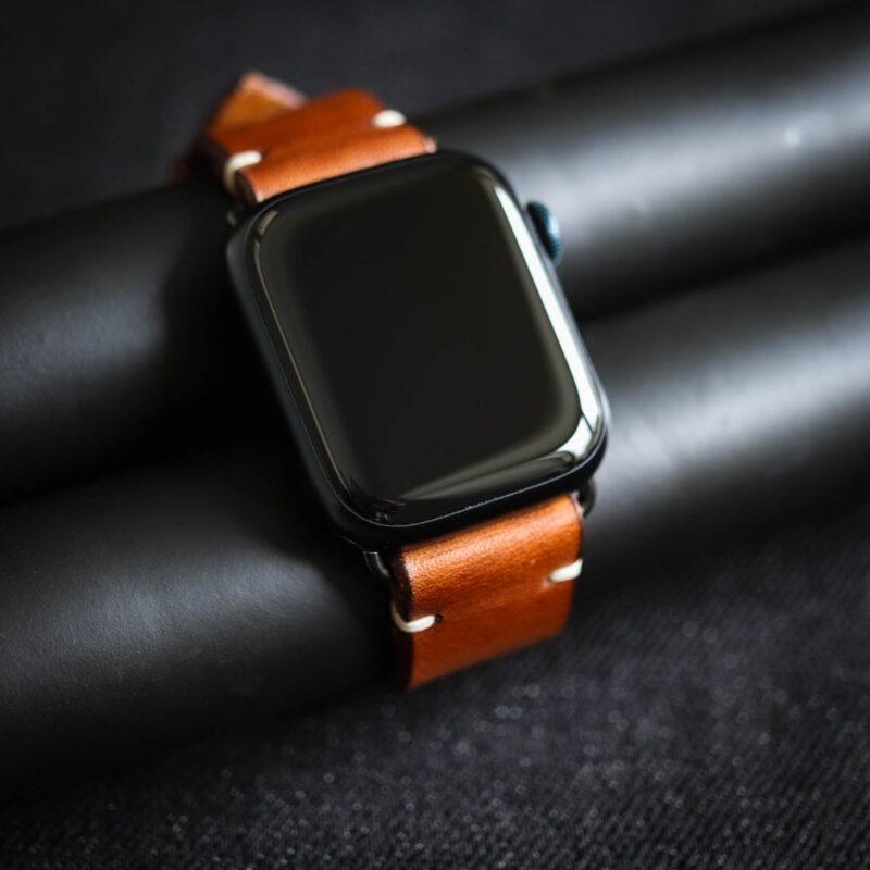 Personligt Läderarmband till Apple Watch Brun