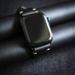 Personligt Läderarmband till Apple Watch Svart