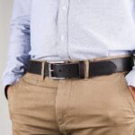 Vidar läderbälte mörkbrun vänster