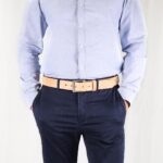 Vidar läderbälte natur fram