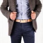 Vidar läderbälte natur jacka fram