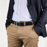 Vidar läderbälte svart jacka vänster