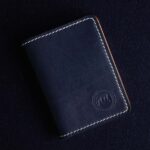 Leather Bifold Wallet Blue