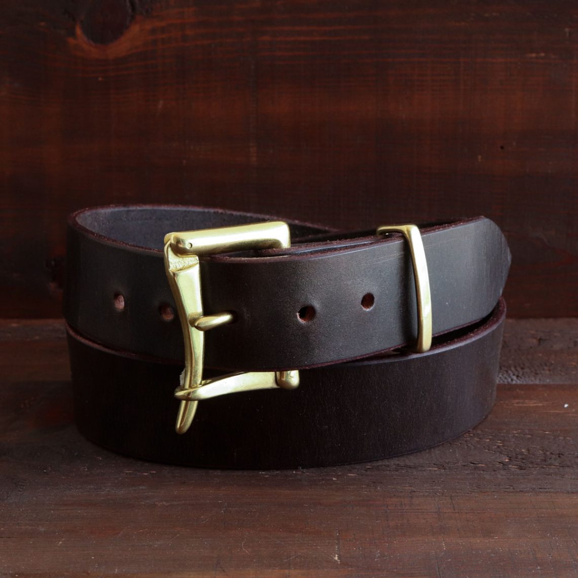 Eastern Counties Leather Double D Shape Buckle Leather Belt Dark Brown main image 1