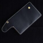 Leather biker wallet blue back