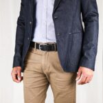 Axel Black Leather Dress Belt Jacket Left