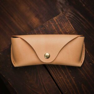 Classic Leather Sunglasses Case Natural front