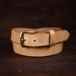 Classic Slim Leather Belt Natural