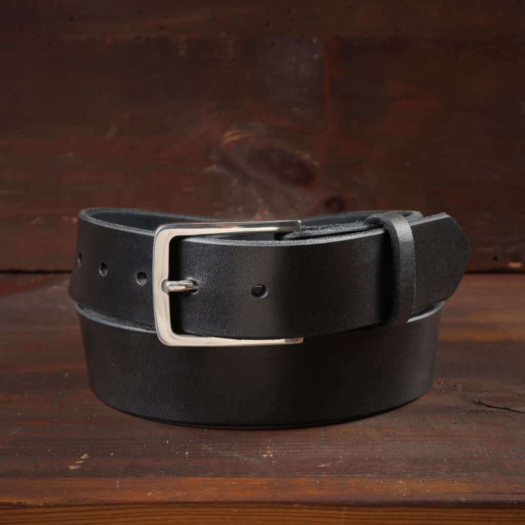 Erik Black Leather Dress Belt
