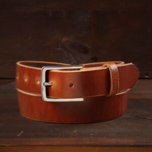 Erik Brown Leather Dress Belt