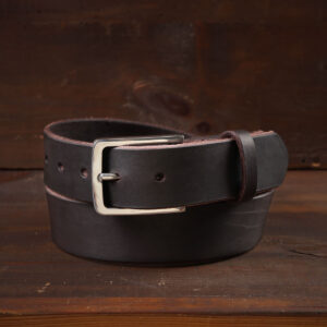 Erik Dark Brown Leather Dress Belt