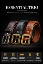 The Essential Trio — Handmade Men's Leather Belt Bundle
