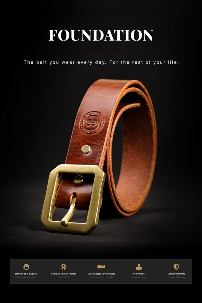 The Foundation — Handmade Men's Leather Belt Bundle