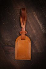 Leather Luggage Tag Brown
