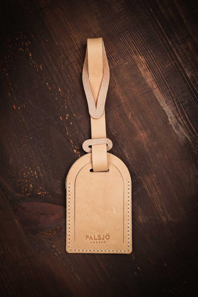 Leather Luggage Tag Natural
