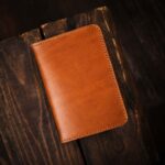 Leather Passport Wallet Brown