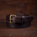 No. 1 Dark Brown Slim Leather Belt