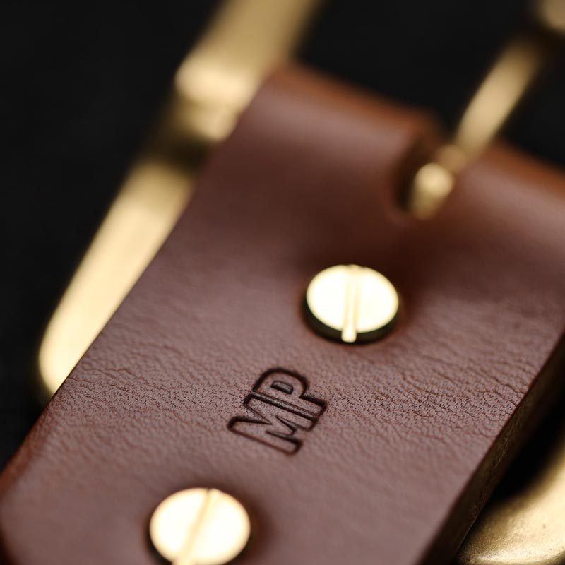 Personalised debossing on belt