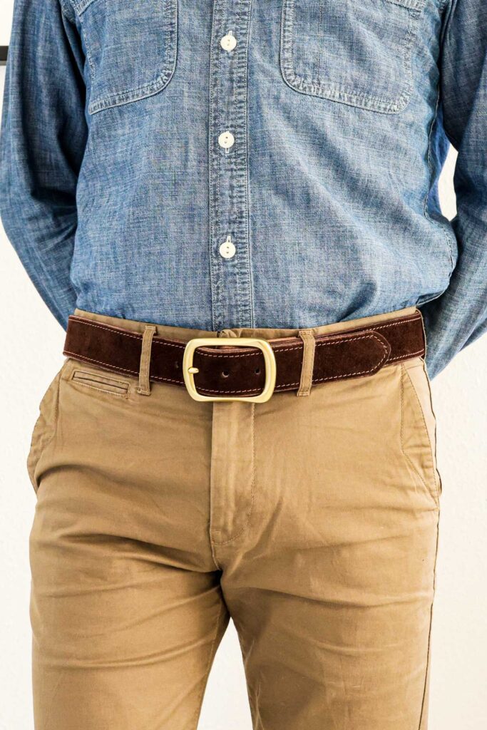 Roughout Suede Mocha on chinos