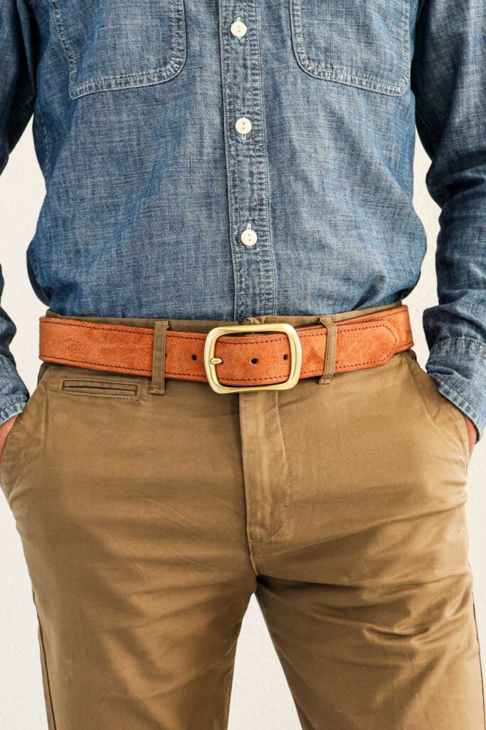 Roughout Suede Tan on chinos