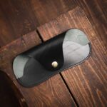 Slim Leather Glasses Case Black