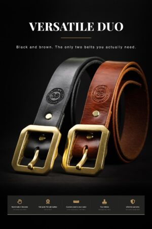 The Versatile Duo — Handmade Men's Leather Belt Bundle