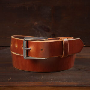 Vidar Brown Leather Dress Belt